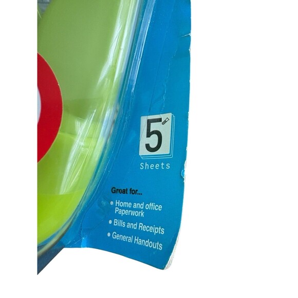 Plus Paper Clinch Staple Free Stapler Green 5 Sheet Capacity Tabs Interlock New! - Picture 2 of 9